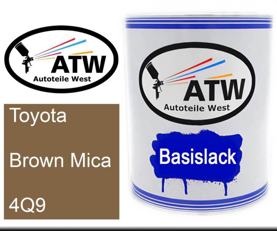 Toyota, Brown Mica, 4Q9: 1L Lackdose, von ATW Autoteile West.